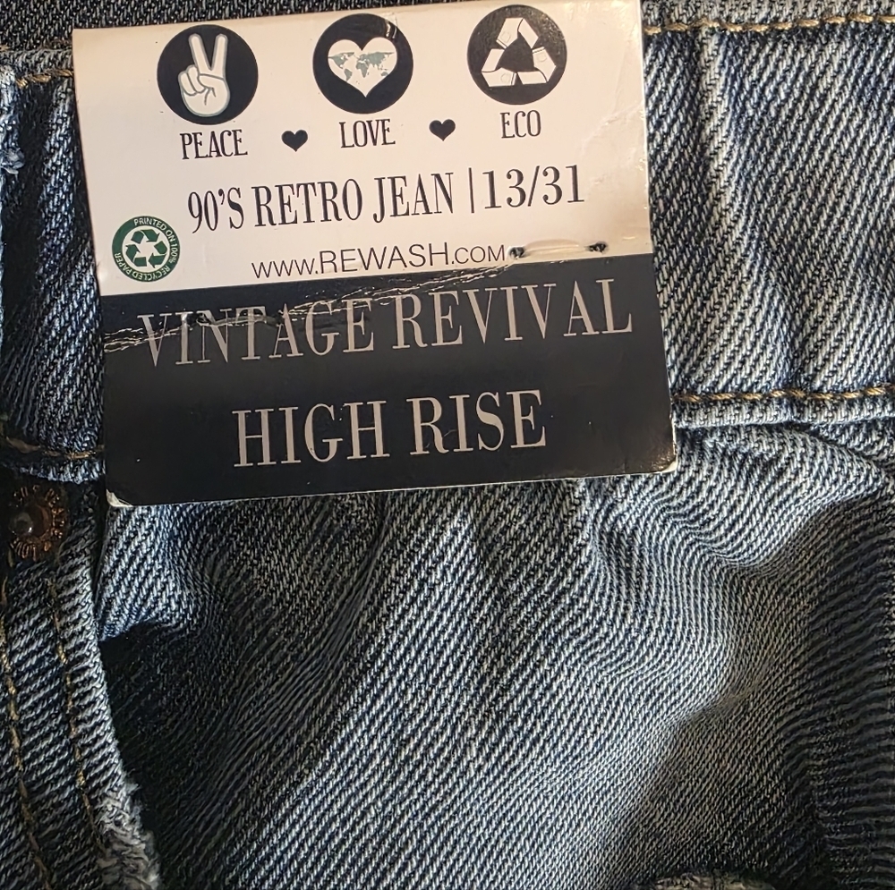 Rewash Vintage Revival High Rise 90s Retro Jeans - Picture 4 of 4